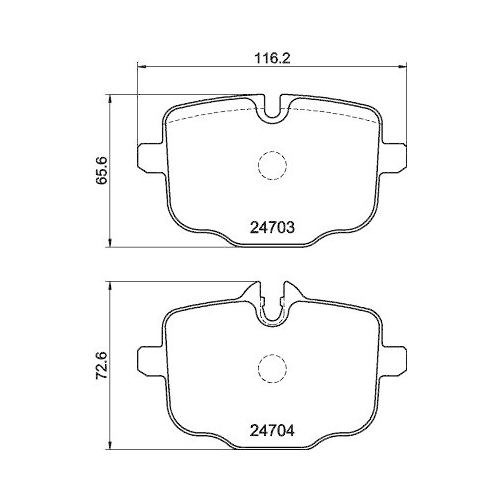 HELLA Bremsbelagsatz, Scheibenbremse 8DB 355 021-631