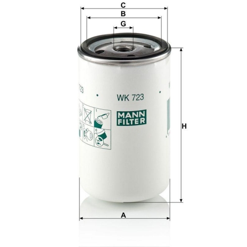 MANN-FILTER Kraftstofffilter WK 723