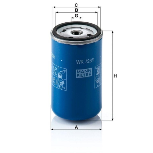 MANN-FILTER Kraftstofffilter WK 723/1
