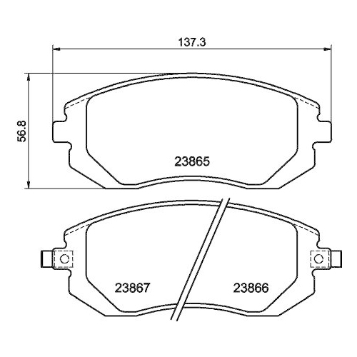 HELLA Bremsbelagsatz, Scheibenbremse 8DB 355 010-211