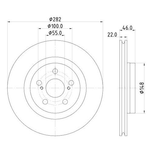 HELLA Bremsscheibe PRO 8DD 355 134-381