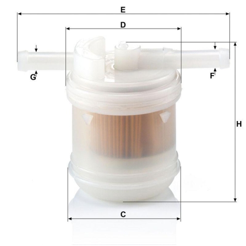 MANN-FILTER Kraftstofffilter WK 42/14