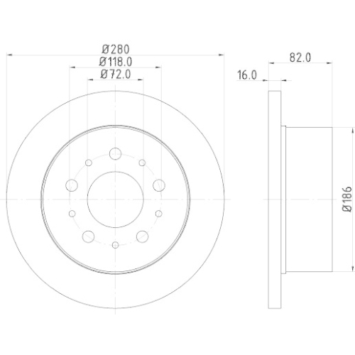 HELLA Bremsscheibe 8DD 355 113-711