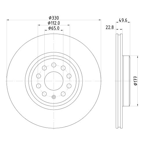 HELLA Bremsscheibe PRO 8DD 355 133-731