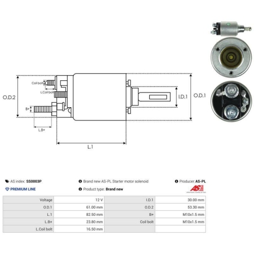 AS-PL Magnetschalter, Starter AS SS0003P