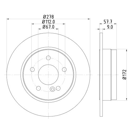 HELLA Bremsscheibe PRO 8DD 355 114-181