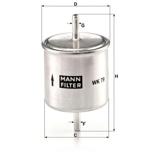 MANN-FILTER Kraftstofffilter WK 79