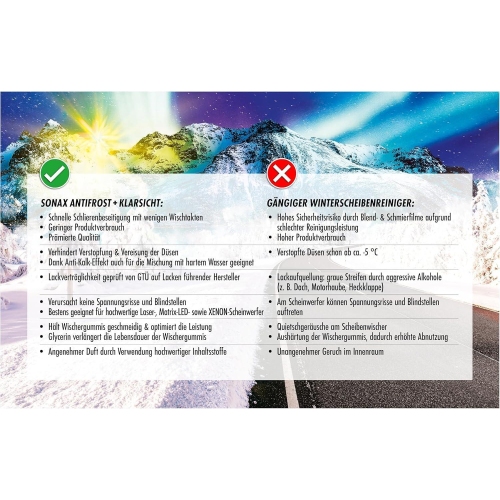 SONAX AntiFrost & KlarSicht bis -20°C Ice Fresh Scheibenreiniger Frostschutz 5L