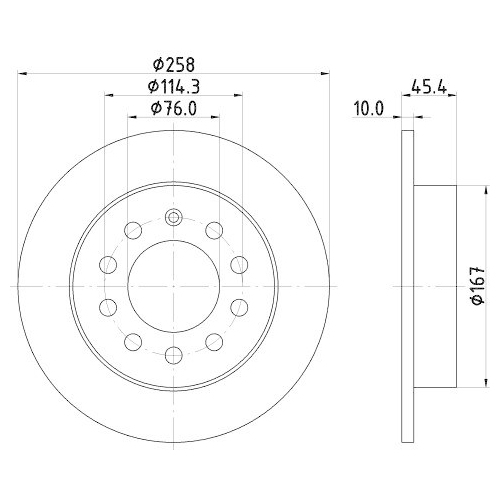 HELLA Bremsscheibe 8DD 355 114-531