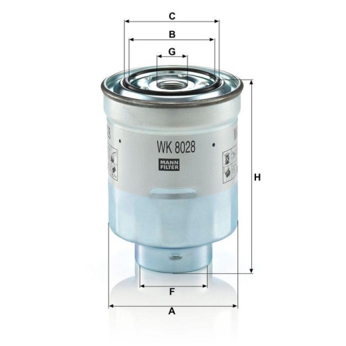 MANN-FILTER Kraftstofffilter WK 8028 z