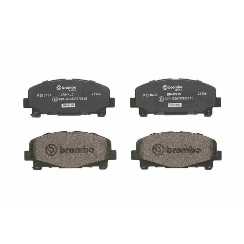 BREMBO Bremsbelagsatz, Scheibenbremse XTRA LINE P 28 043X