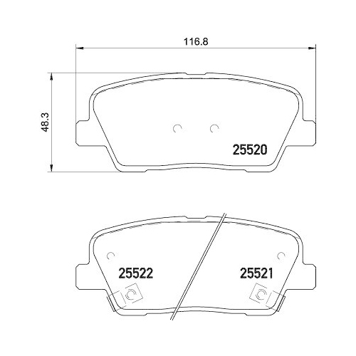 HELLA Bremsbelagsatz, Scheibenbremse 8DB 355 023-041