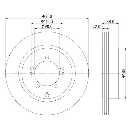 HELLA Bremsscheibe PRO 8DD 355 114-911