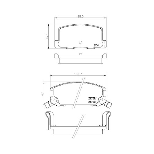 HELLA Bremsbelagsatz, Scheibenbremse 8DB 355 016-741