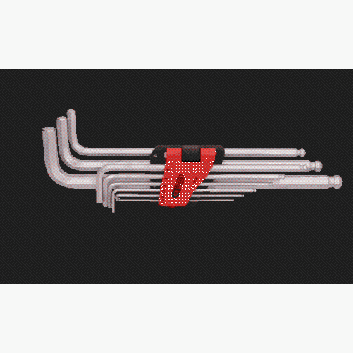 Kugelkopf-Innensechskant-Winkelstiftschl&uuml;ssel-Satz,XL,9-tlg KS TOOLS 151.3220