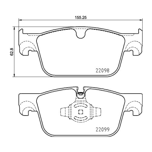 HELLA Bremsbelagsatz, Scheibenbremse 8DB 355 025-531