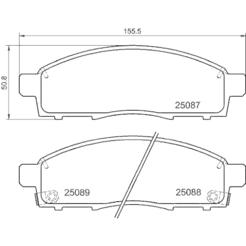 HELLA Bremsbelagsatz, Scheibenbremse 8DB 355 023-401