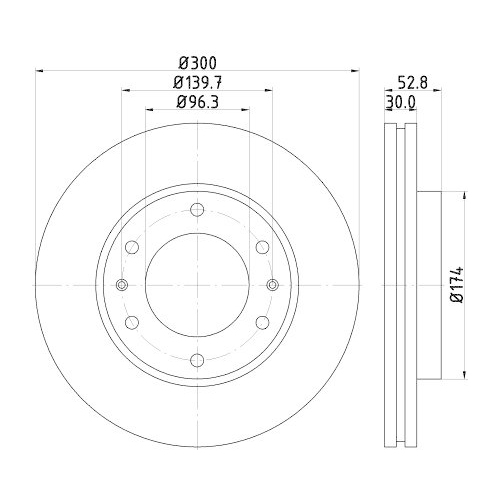 HELLA Bremsscheibe 8DD 355 116-481