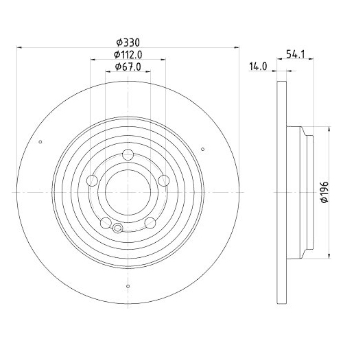 HELLA Bremsscheibe PRO HC 8DD 355 132-311