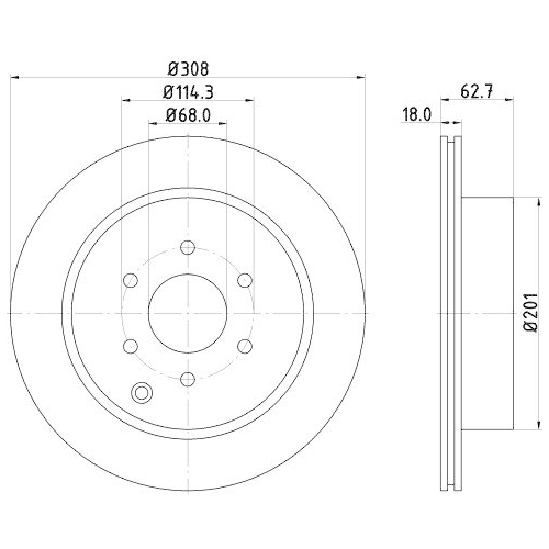 HELLA Bremsscheibe PRO 8DD 355 115-851