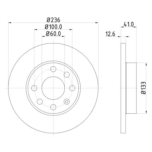 HELLA Bremsscheibe PRO 8DD 355 100-431