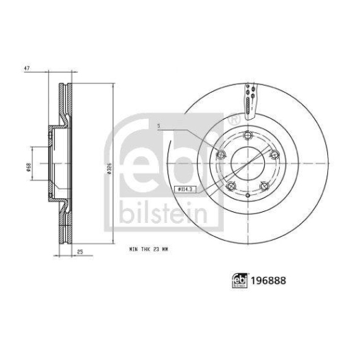 FEBI BILSTEIN Bremsscheibe 196888