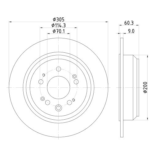 HELLA Bremsscheibe 8DD 355 116-111