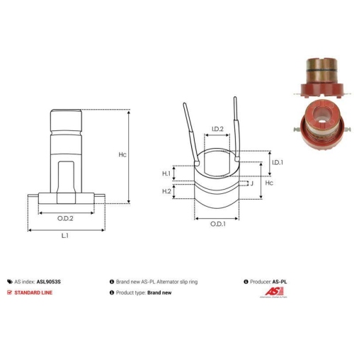 AS-PL Schleifring, Generator AS ASL9053S