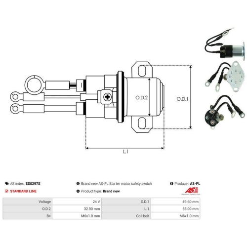 AS-PL Magnetschalter, Starter AS SS0297S