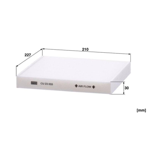 MANN-FILTER Filter, Innenraumluft CU 23 033