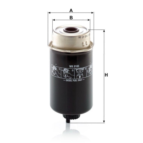 MANN-FILTER Kraftstofffilter WK 8165