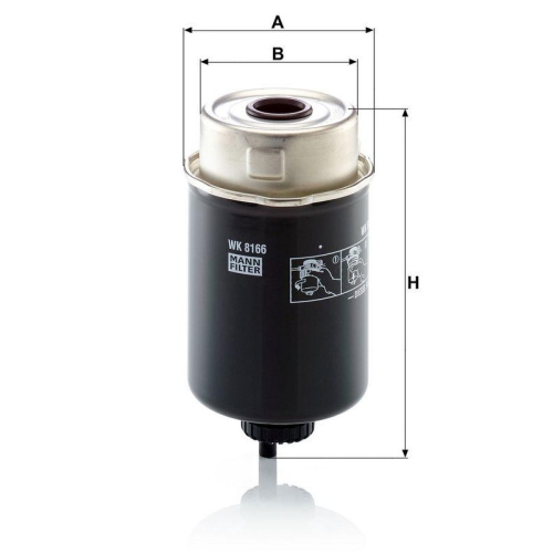 MANN-FILTER Kraftstofffilter WK 8166