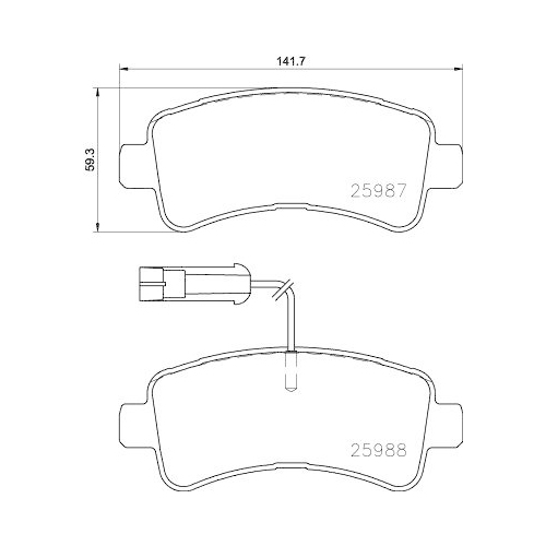 HELLA Bremsbelagsatz, Scheibenbremse 8DB 355 024-871