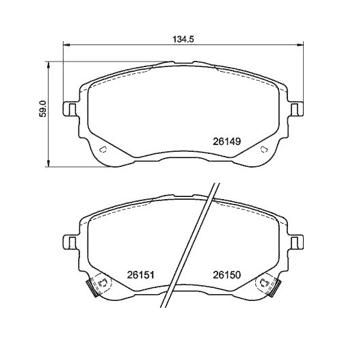 HELLA Bremsbelagsatz, Scheibenbremse 8DB 355 040-191