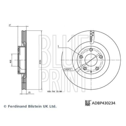 BLUE PRINT Bremsscheibe ADBP430234