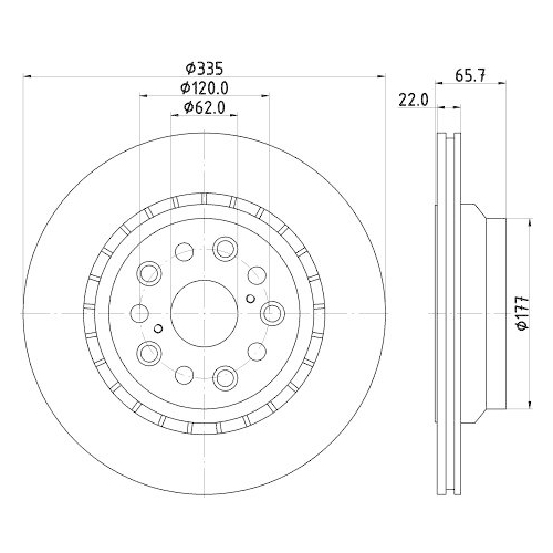 HELLA Bremsscheibe PRO 8DD 355 116-931