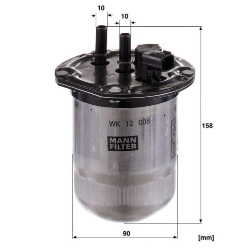 MANN-FILTER Kraftstofffilter WK 12 008