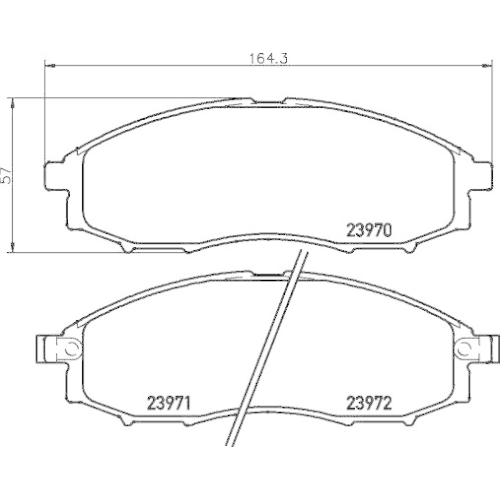 HELLA Bremsbelagsatz, Scheibenbremse 8DB 355 010-671