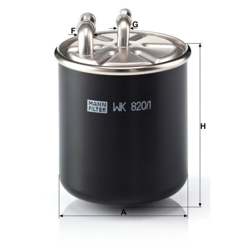 MANN-FILTER Kraftstofffilter WK 820/1