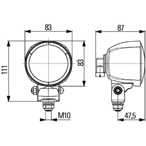 HELLA Arbeitsscheinwerfer 1G0 996 176-051