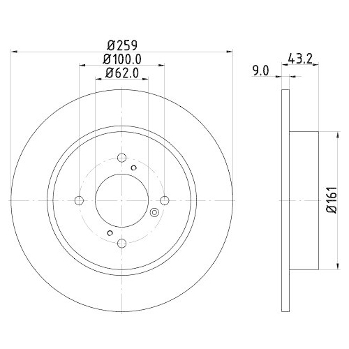 HELLA Bremsscheibe PRO 8DD 355 117-301