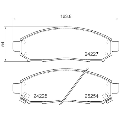 HELLA Bremsbelagsatz, Scheibenbremse 8DB 355 016-121