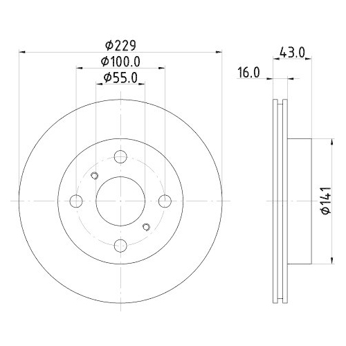 HELLA Bremsscheibe 8DD 355 106-631
