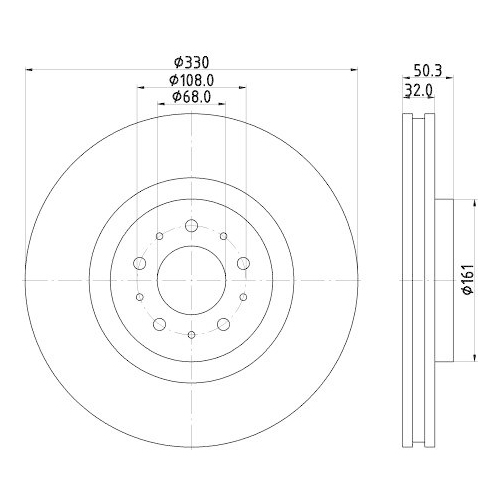 HELLA Bremsscheibe PRO 8DD 355 115-591