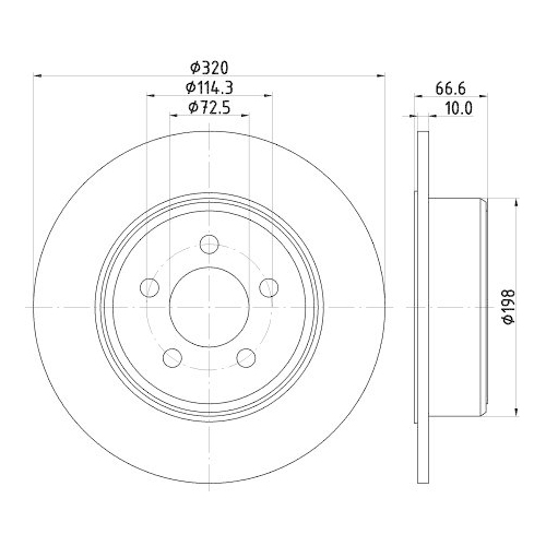 HELLA Bremsscheibe PRO 8DD 355 117-411