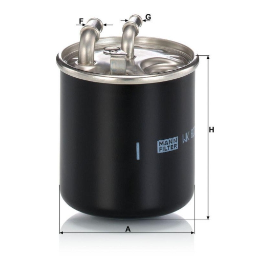 MANN-FILTER Kraftstofffilter WK 820/2 x