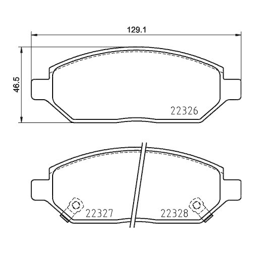 HELLA Bremsbelagsatz, Scheibenbremse 8DB 355 025-451