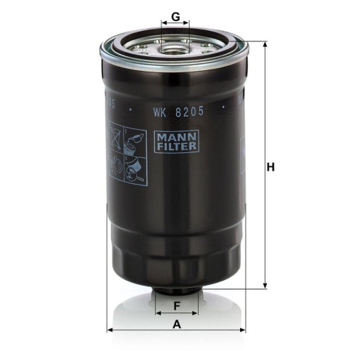 MANN-FILTER Kraftstofffilter WK 8205