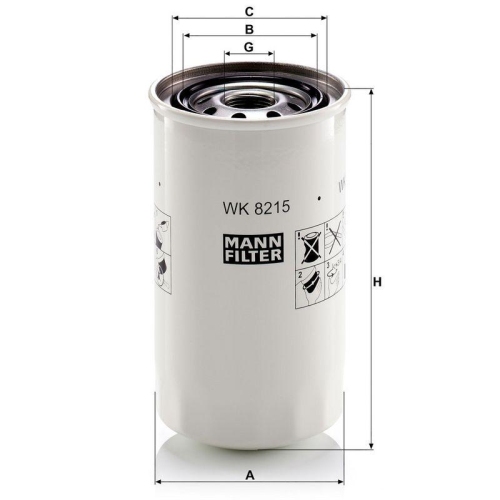 MANN-FILTER Kraftstofffilter WK 8215