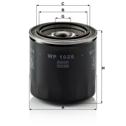 MANN-FILTER &Ouml;lfilter WP 1026